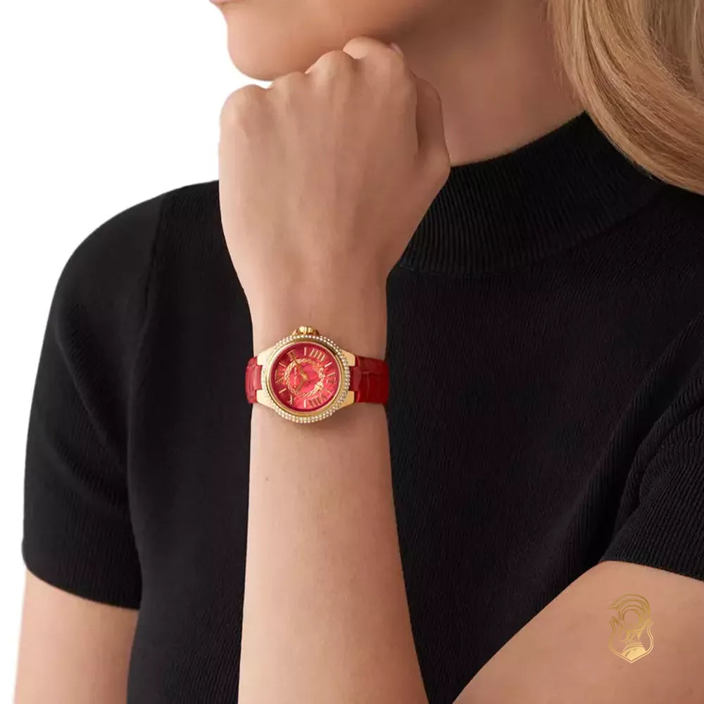  Shop Authentic Michael Kors Camille Three-Hand Red Dial Red Leather Strap Watch for Women - MK4750 - Luxxuri