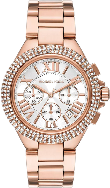  Shop Authentic Michael Kors Camille Chronograph White Dial Rose Gold Steel Strap Watch For Women - MK6995 - Luxxuri