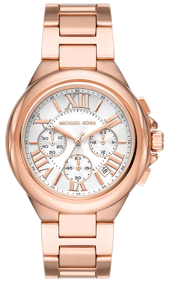  Shop Authentic Michael Kors Camille Chronograph White Dial Rose Gold Steel Strap Watch For Women - MK7271 - Luxxuri