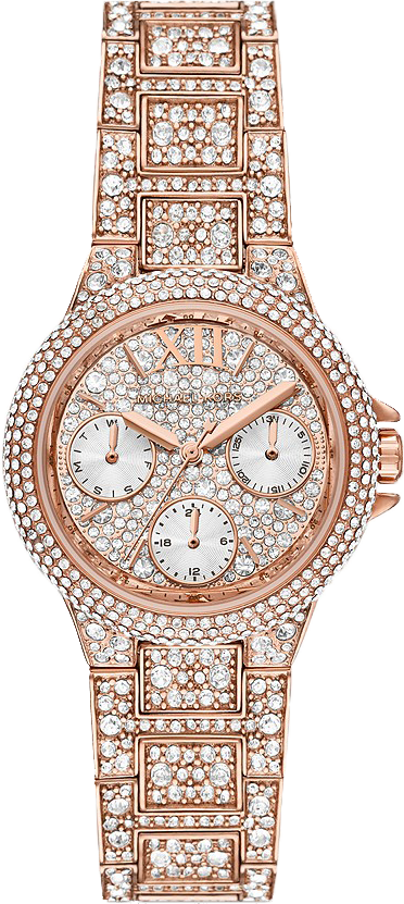  Shop Authentic Michael Kors Camille Multifunction Crystals Rose Gold Dial Rose Gold Steel Strap Watch For Women - MK6997 - Luxxuri