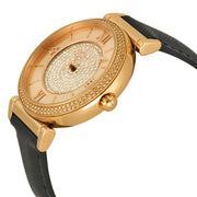  Shop Authentic Michael Kors Catlin Rose Gold Crystal Dial Black Leather Strap Watch for Women - MK2376 - Luxxuri
