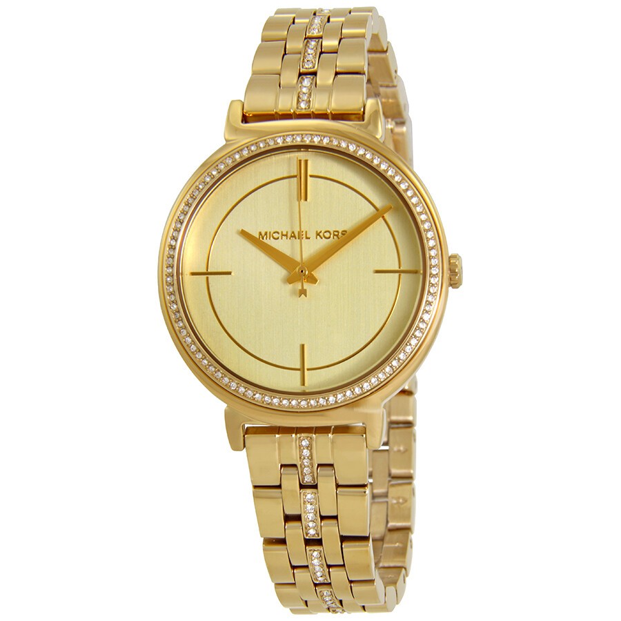  Shop Authentic Michael Kors Cinthia Quartz Gold Dial Gold Steel Strap Watch For Women - MK3681 - Luxxuri
