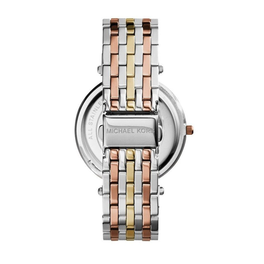 Shop Authentic Michael Kors Darci Silver Dial Two Tone Stainless Steel Strap Watch for Women - MK3203 - Luxxuri