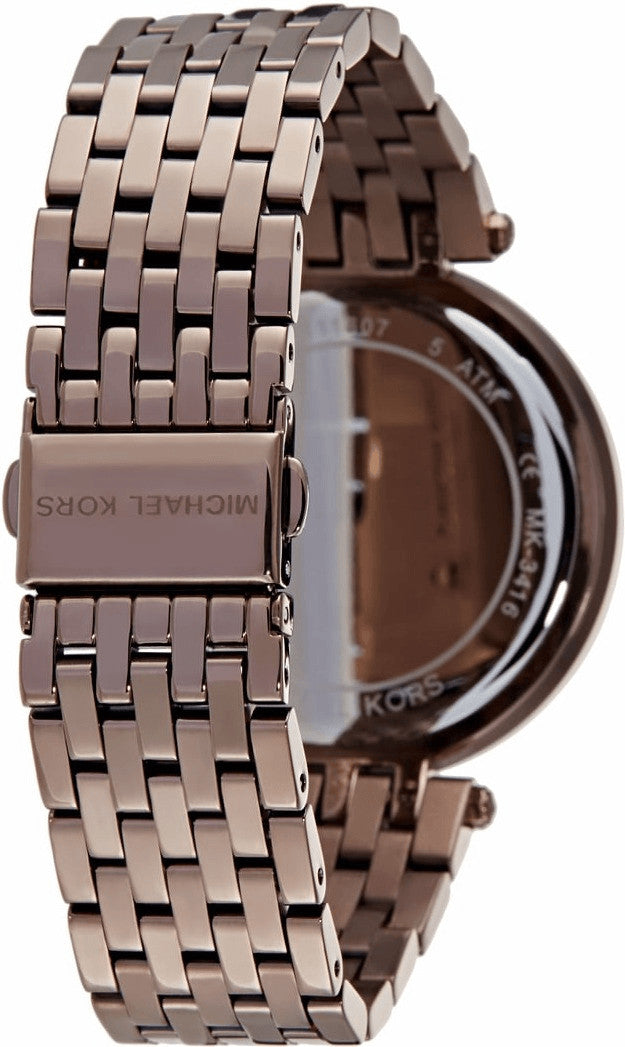 Shop Authentic Michael Kors Darci Quartz Brown Dial Brown Steel Strap Watch For Women - MK3416 - Luxxuri