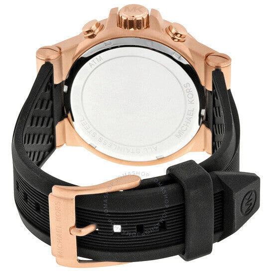  Shop Authentic Michael Kors Dylan Black Dial Black Rubber Strap Watch for Men - MK8184 - Luxxuri