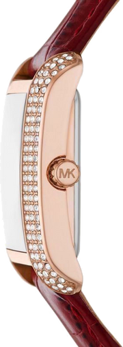  Shop Authentic Michael Kors Emery Quartz Diamonds Silver Dial Red Leather Strap Watch For Women - MK4689 - Luxxuri