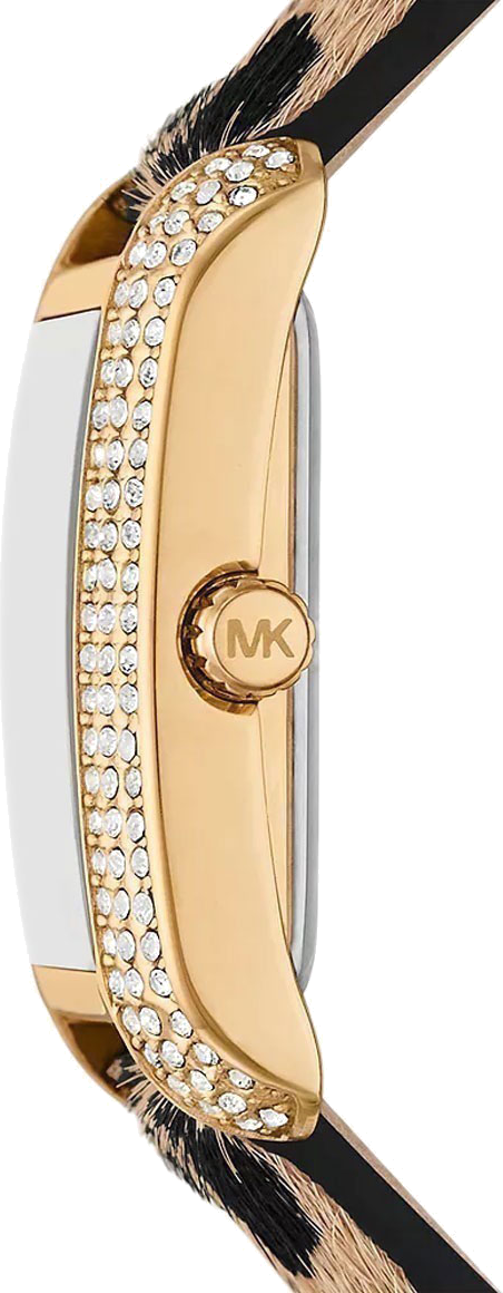  Shop Authentic Michael Kors Emery Quartz Diamonds Black Dial Cheetah Print Leather Strap Watch For Women - MK7387 - Luxxuri