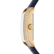  Shop Authentic Michael Kors Emery Quartz Diamond Silver Dial Blue Leather Strap Watch For Women - MK2982 - Luxxuri