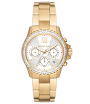  Shop Authentic Michael Kors Everest Chronograph White Dial Gold Steel Strap Watch For Women - MK7212 - Luxxuri
