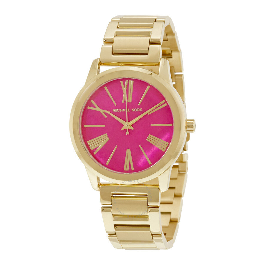  Shop Authentic Michael Kors Hartman Quartz Pink Dial Gold Steel Strap Watch For Women - MK3520 - Luxxuri