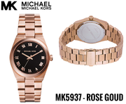  Shop Authentic Michael Kors Channing Black Dial Rose Gold Steel Strap Watch For Women - MK5937 - Luxxuri