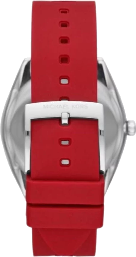  Shop Authentic Michael Kors Janelle Three Hand Red Dial Red Rubber Strap Watch For Women - MK7144 - Luxxuri