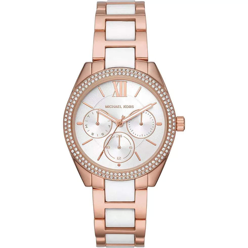  Shop Authentic Michael Kors Janelle Multifunction Silver Dial Two Tone Steel Strap Watch For Women - MK7131 - Luxxuri