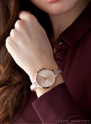  Shop Authentic Michael Kors Jaryn Analog Gold Dial Pink Steel Strap Watch For Women - MK4343 - Luxxuri