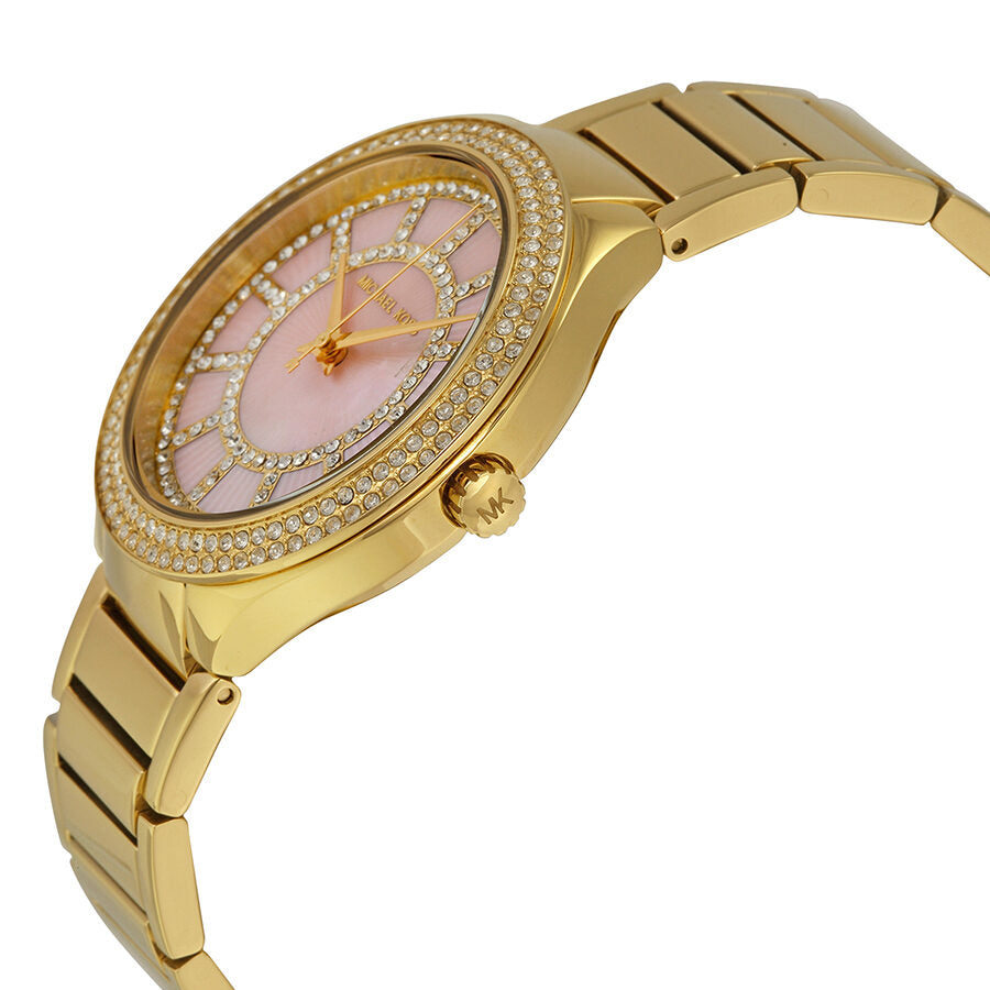  Shop Authentic Michael Kors Kerry Mother of Pearl Dial Gold Steel Strap Watch for Women - MK3396 - Luxxuri