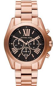  Shop Authentic Michael Kors Bradshaw Black Dial Rose Gold Steel Strap Watch for Women - MK5854 - Luxxuri