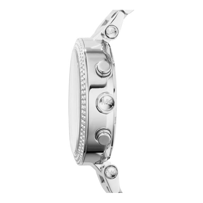  Shop Authentic Michael Kors Parker Chronograph Blue Dial Silver Steel Strap Watch for Women - MK6117 - Luxxuri