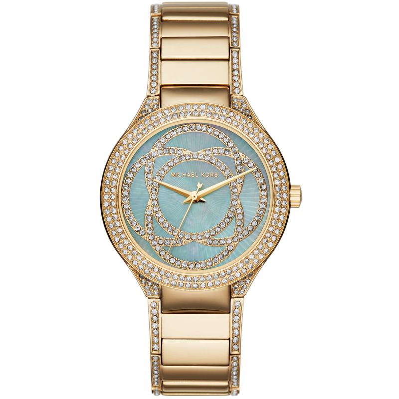  Shop Authentic Michael Kors Kerry Mother of Pearl Dial Gold Steel Strap Watch for Women - MK3481 - Luxxuri