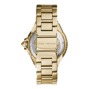  Shop Authentic Michael Kors Slim Runway Black Dial Gold Steel Strap Watch for Women - MK3803 - Luxxuri