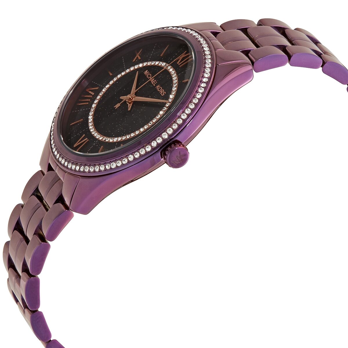  Shop Authentic Michael Kors Lauryn Black Dial Purple Steel Strap Watch for Women - MK3724 - Luxxuri