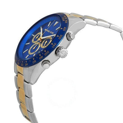  Shop Authentic Michael Kors Layton Chronograph Blue Dial Two Tone Steel Strap Watch For Men - MK8825 - Luxxuri