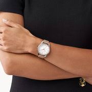  Shop Authentic Michael Kors Layton Mother of Pearl White Dial Brown Leather Strap Watch For Women - MK2910 - Luxxuri