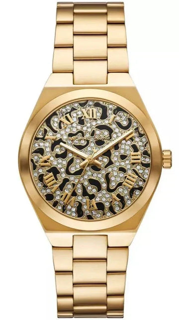  Shop Authentic Michael Kors Lennox Three-Hand Gold Dial Gold Steel Strap Watch for Women - MK7500 - Luxxuri