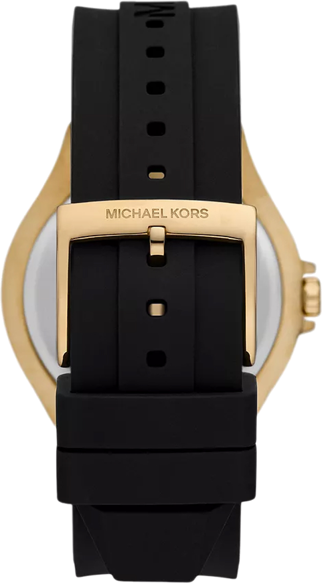  Shop Authentic Michael Kors Lennox Three Hand Crystals Silver Dial Black Silicone Strap Watch For Women - MK7247 - Luxxuri