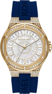  Shop Authentic Michael Kors Lennox Three Hand White Dial Blue Silicone Strap Watch For Women - MK7333 - Luxxuri