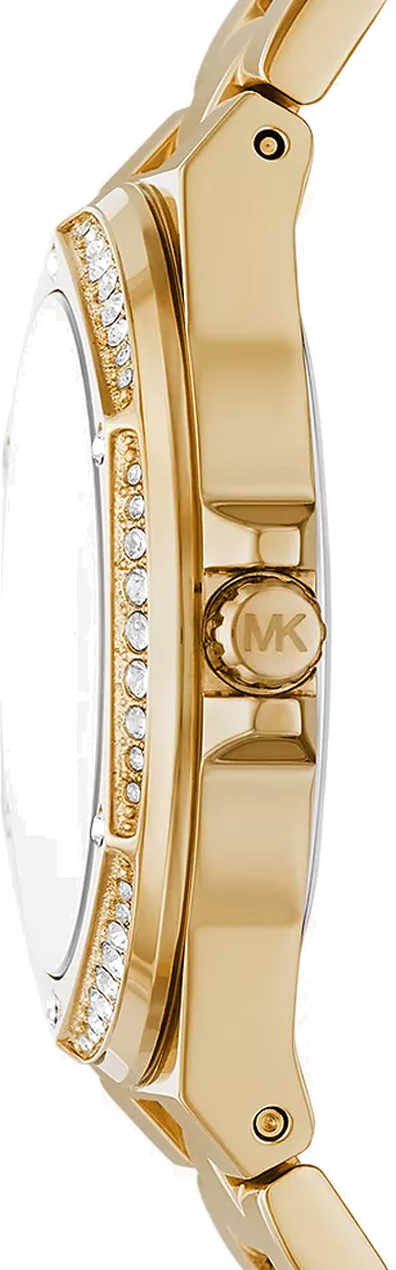  Shop Authentic Michael Kors Lennox Quartz Black Dial Gold Steel Strap Watch For Women - MK7404 - Luxxuri