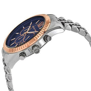  Shop Authentic Michael Kors Lexington Chronograph Blue Dial Silver Steel Strap Watch For Men - MK8689 - Luxxuri