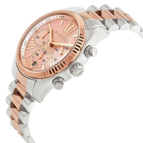  Shop Authentic Michael Kors Lexington Chronograph Rose Gold Dial Two Tone Steel Strap Watch For Women - MK7219 - Luxxuri