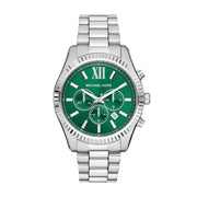  Shop Authentic Michael Kors Lexington Chronograph Green Dial Silver Steel Strap Watch for Women - MK9152 - Luxxuri
