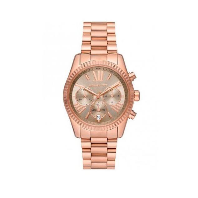  Shop Authentic Michael Kors Lexington Chronograph Grey Dial Rose Gold Steel Strap Watch For Women - MK7217 - Luxxuri