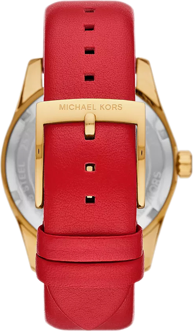  Shop Authentic Michael Kors Lexington Three Hand Red Dial Red Leather Strap Watch For Women - MK4747 - Luxxuri