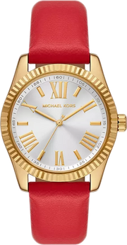  Shop Authentic Michael Kors Lexington Three Hand Red Dial Red Leather Strap Watch For Women - MK4747 - Luxxuri