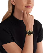  Shop Authentic Michael Kors Lexington Black Dial Black Leather Strap Watch For Women - MK4748 - Luxxuri