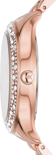  Shop Authentic Michael Kors Liliane Three Hand Rose Gold Dial Rose Gold Steel Strap Watch For Women - MK4651 - Luxxuri