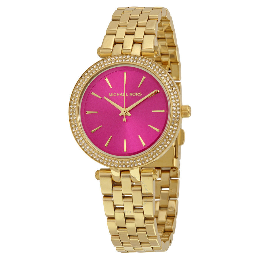  Shop Authentic Michael Kors Darci Pink Dial Gold Steel Strap Watch for Women - MK3444 - Luxxuri