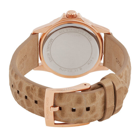  Shop Authentic Michael Kors Sage Three-Hand Mother of Pearl White Dial Brown Leather Strap Watch for Women - MK4819 - Luxxuri