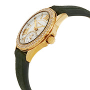  Shop Authentic Michael Kors Mini Everest Crystals White Dial Green Leather Strap Watch for Women - MK4720 - Luxxuri