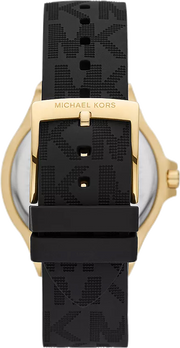  Shop Authentic Michael Kors Mini Lennox Quartz Black Dial Black Silicone Strap Watch For Women - MK7281 - Luxxuri
