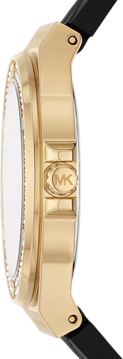  Shop Authentic Michael Kors Mini Lennox Quartz Black Dial Black Silicone Strap Watch For Women - MK7281 - Luxxuri