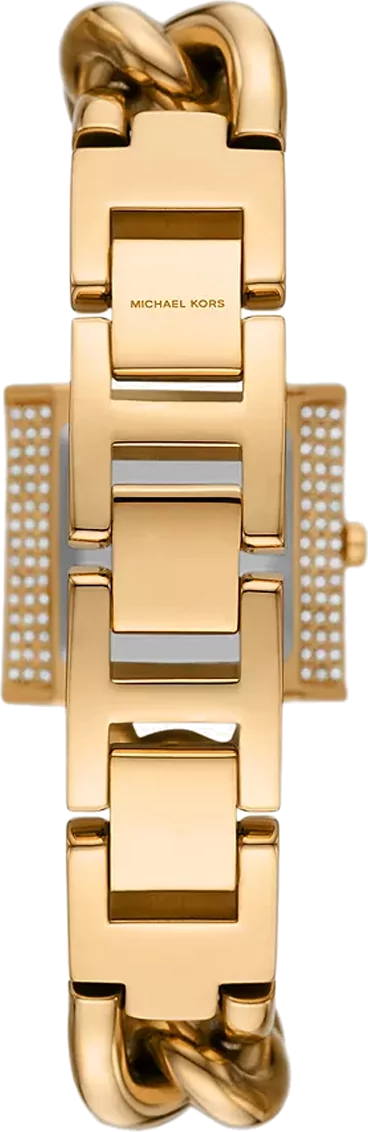  Shop Authentic Michael Kors Chain Lock Pave Gold Dial Gold Steel Strap Watch For Women - MK4711 - Luxxuri