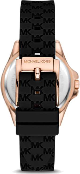  Shop Authentic Michael Kors Mini Pilot Black Dial Black Silicone Strap Watch For Women - MK7373 - Luxxuri