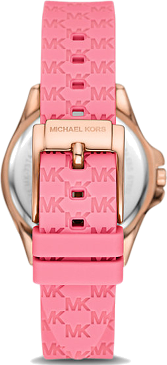  Shop Authentic Michael Kors Mini Pilot Quartz Rose Gold Dial Pink Silicone Strap Watch For Women - MK7375 - Luxxuri