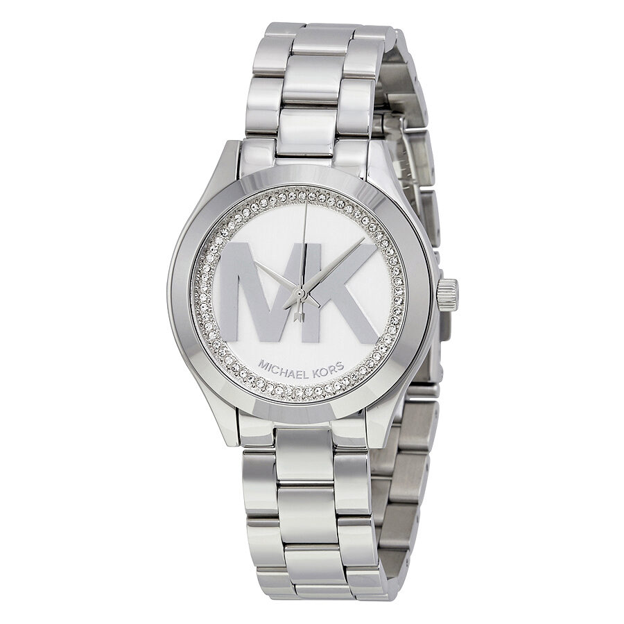  Shop Authentic Michael Kors Mini Slim Runway Silver Dial Silver Steel Strap Watch for Women - MK3548 - Luxxuri