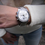  Shop Authentic Michael Kors Brinkley Diamonds Silver Dial Silver Steel Strap Watch for Women - MK6186 - Luxxuri