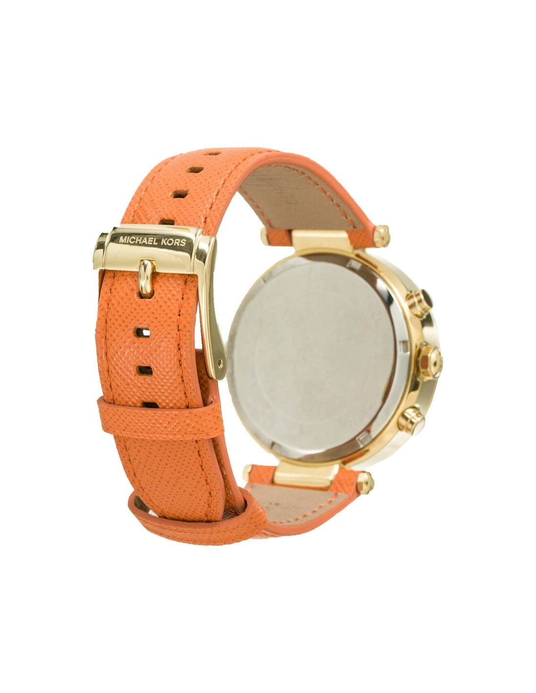  Shop Authentic Michael Kors Parker Champagne Dial Orange Leather Strap Watch for Women - MK2279 - Luxxuri