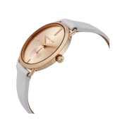 Shop Authentic Michael Kors Portia Rose Gold Dial White Leather Strap Watch For Women - MK2660 - Luxxuri